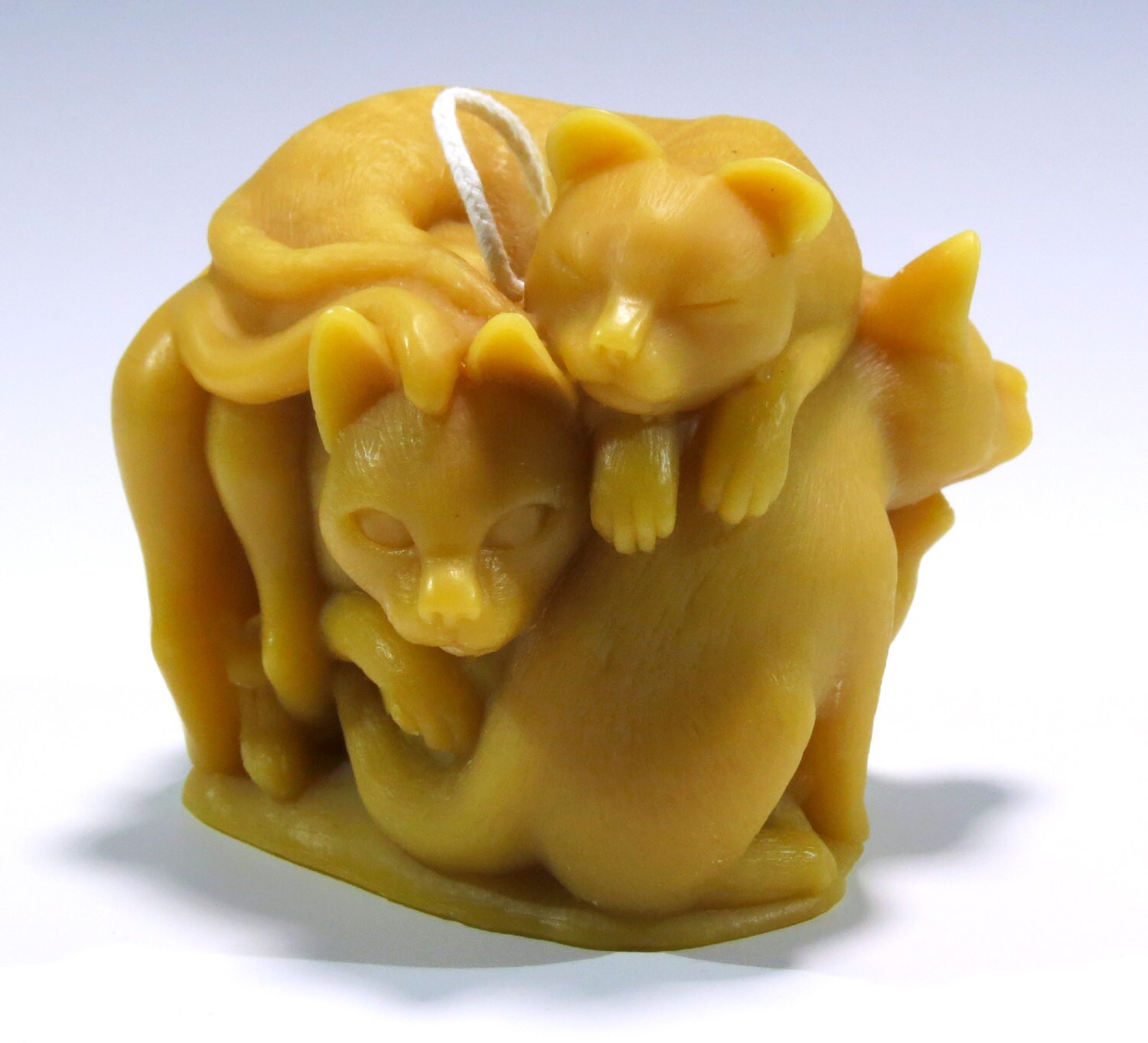 Beeswax Cat Candle Large Cat Candle Cat Candle Cats 100 pure