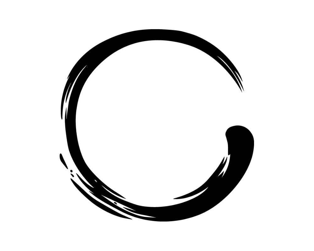 Circle Zen Illustration Ink Brush Vector Grunge Symbol ...