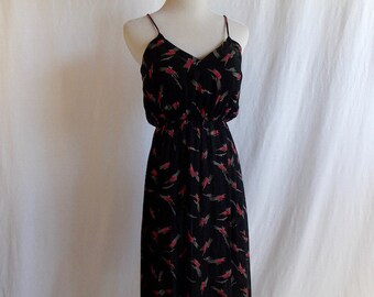 VTG 1980's Spaghetti Strap Dress Small XS