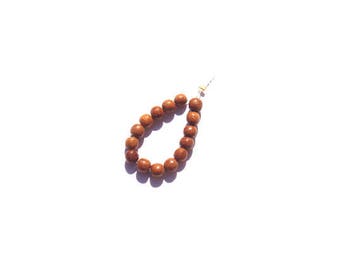 Bayong wood: 15 beads 5 mm in diameter