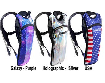 Hydration Backpack - 2L Water Bladder included - festivals, raves, hiking, biking, outdoors, Camelbak, running & more (multiple styles)