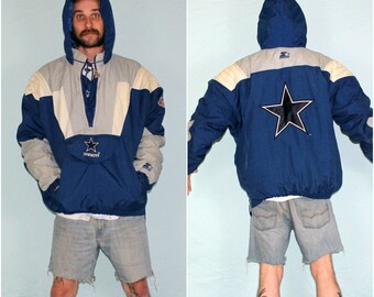 Vintage Dallas Cowboys Starter Pullover Jacket. Dallas Cowboys NFL Football Starter 90s Jacket. 90s Hip Hop Sporty Jacket. Cowboys Gift