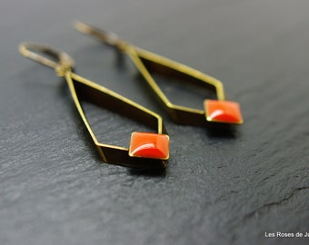 Earrings square earrings