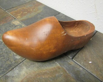 Dutch Style CARVED WOOD SHOE used as a wall hanger