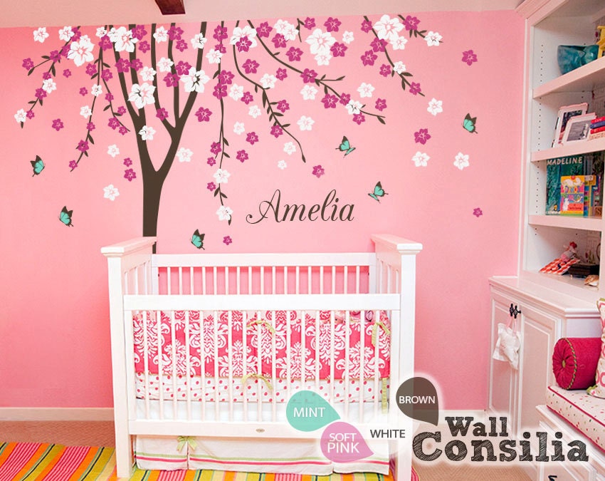 baby nursery wall decals cherry blossom tree wall decal tree