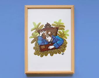 Print Newt Scamander | Illustration Art Baks Print | Poster | Fantastic Beasts Creatures Fiction