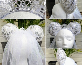 Wedding inspired Disney ears