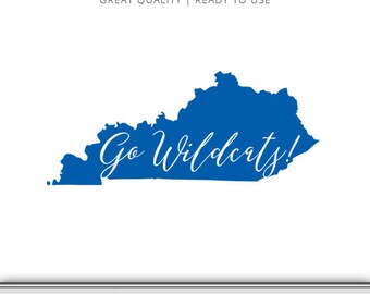 Kentucky Wildcats - Kentucky State Graphic - Wildcats SVG file - DXF File - 7 Cut Files - Kentucky SVG - Vector Art - Ready to Use!