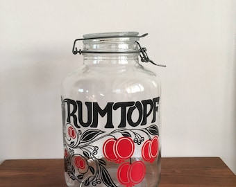 Large Rumtopf of glass from Italy