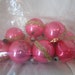 vintage pink Cristmas bulbs/ glass christmas bulbs/ Christmas ornaments/pink and gold Christmas bulbs