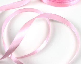 2 M of satin ribbon ROSE 10 mm wide