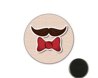 Mustache tie 32 mm magnet