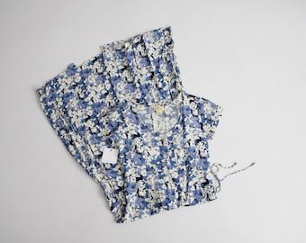 rayon crepe dress | blue floral maxi dress | 90s floral dress