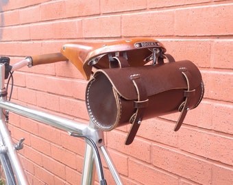 Leather Bicycle Bag - Leather Bag - Bike bag, Espresso