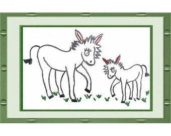 Traditional Embroidery Kit: donkey