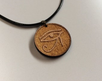 Carved Egyptian Eye of Horus symbol Necklace Mens Womens Pendant egypt