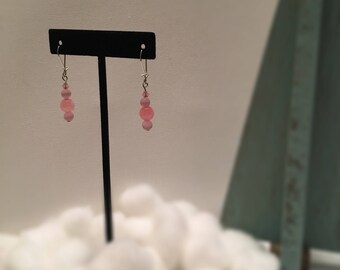 Pink Rhodonite Earrings