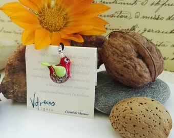 Bird pendant made with Murano Glass