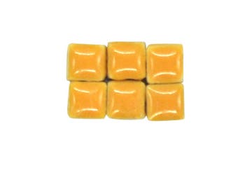 1 oz - 5 mm size Light Orange Ceramic Mosaic Tiles - approximately 190 - 200 tiles