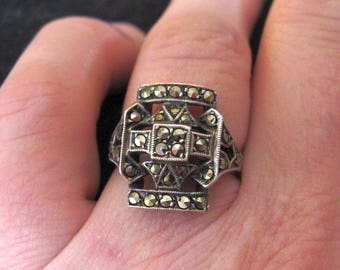 Sterling Silver Marcasite Ring