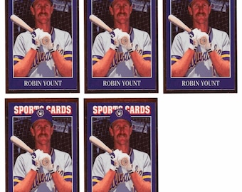 5 - 1992 Sports Cards #30 Robin Yount Baseball Card Lot Milwaukee Brewers