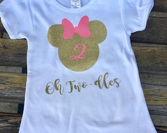 Oh Two-dles Shirt - Minnie Mouse Birthday Shirt