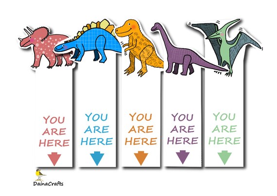 dinosaur printable bookmarks kids bookmarks dinosaur