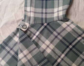 Child hood small (4-5yrs) cotton flannel green plaid warm