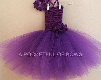 Purple Toddler Tutu Dress, Birthday Outfit 1st, 2nd, 3rd, 4th, 5th