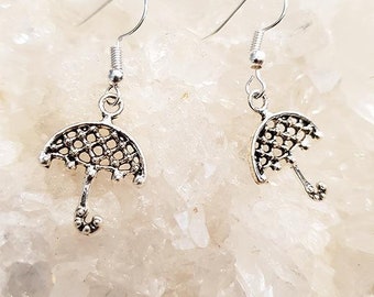 Pendientes Umbrella Plateados