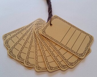 Merchandise Tags- Hanging Price Tags for use in Boutiques, Shops, on Papercrafts-Junk journals, Planners, Smashbooks, Ephemera,