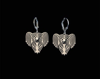 Chinese Crested earrings - sterling silver.