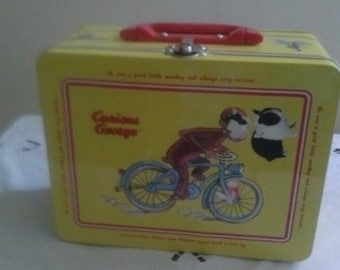 Vintage* Curious George* Tin Keepsake Lunch Box!!!!