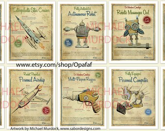 Retro Art Prints - 11x14 - 2 pack