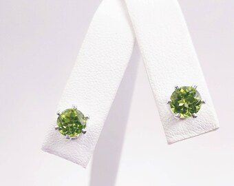 Sterling Silver Peridot Earrings