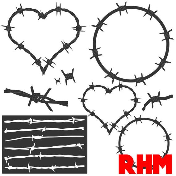 Download Barbed Wire Set dxf svg files plasma cutting CNC laser metal