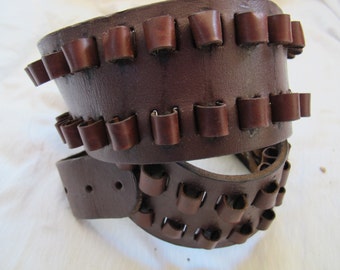 Durapouch 80 munitions ceinture en cuir / patiné vintage ceinture de munitions / Funky ceinture maquillage / ceinture de balle
