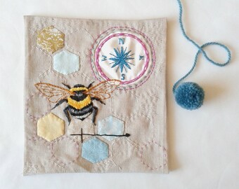 Bee embroidery pattern Pdf. Queen bee Printable pattern. Bumble bee. Entomology. Hand embroidery. DIY hoop art. DIY wall art. DIY craft