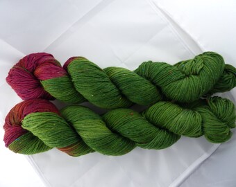 Sockyarn, Tweed, handdyed