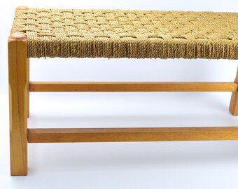 1960s Long Woven Footstool Mid Century Footstool Vintage Footstool Vintage Home Decor Retro Footstool Vintage Foot Stool Vintage Foot Rest