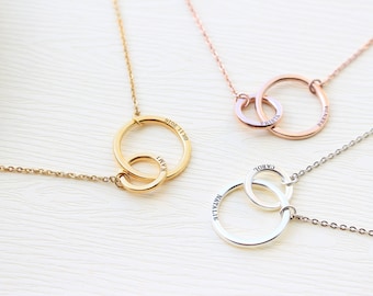 Mother and child necklace - New mom jewelry - Unique gift for mom - Sister jewelry - Baby shower jewelry - Personalized Minimalist Necklace