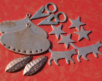 Special of the Day - 12 pieces Mix-Metal Shapes these are Left Overs Blanks #16