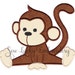 Monkey patch - Monkey appliqué - Monkey iron on - Animal patch -Embroidered patch - Iron on patch - Appliqué patch - Iron on appliqué