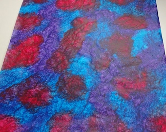Blue and red Paste paper