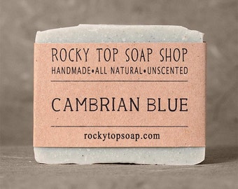 Cambrian Blue Clay - All Natural Soap, Handmade Soap, Unscented Soap, Cold Process Soap, Vegan Soap