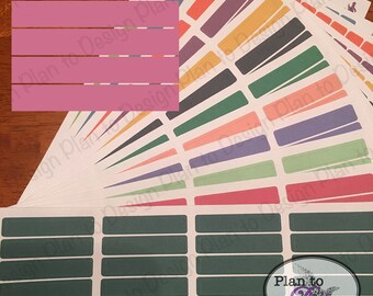 Custom Header Stickers (40) made for 2017-18 Erin Condren Life Planner and Happy Planner