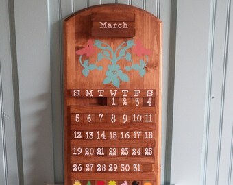Butterfly Calendar,wooden Calendar, perpetual calendar, wooden sign, housewarming gift, home decor, wood calendar, gift, handmade gift,