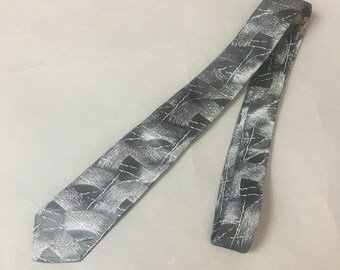 Vintage skinny tie / vintage tie / abstract tie / skinny tie