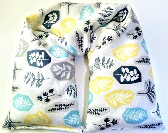 Organic cotton Microwavable Neck Pillow - scented or unscented - hot or cold pack - heating pad - flaxseed pillow