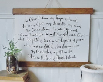 In christ alone my hope is found/canvas art print/wall art/canvas print/wall decor